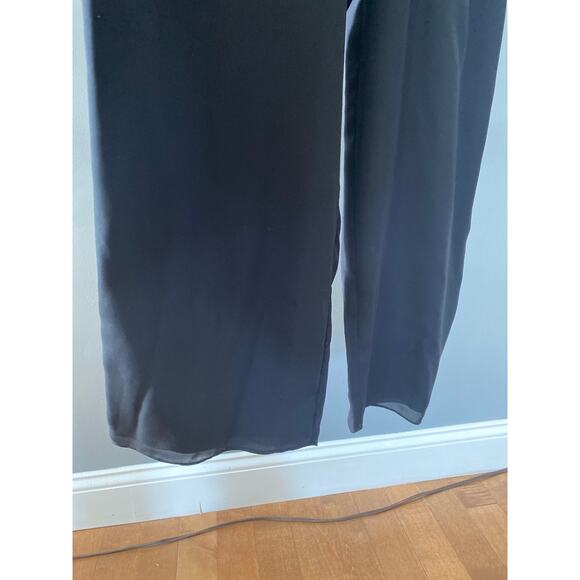 Vintage Ann Taylor Dressy Hoilday Black Velvet Vest Jumpsuit size 6 - Picture 11 of 12